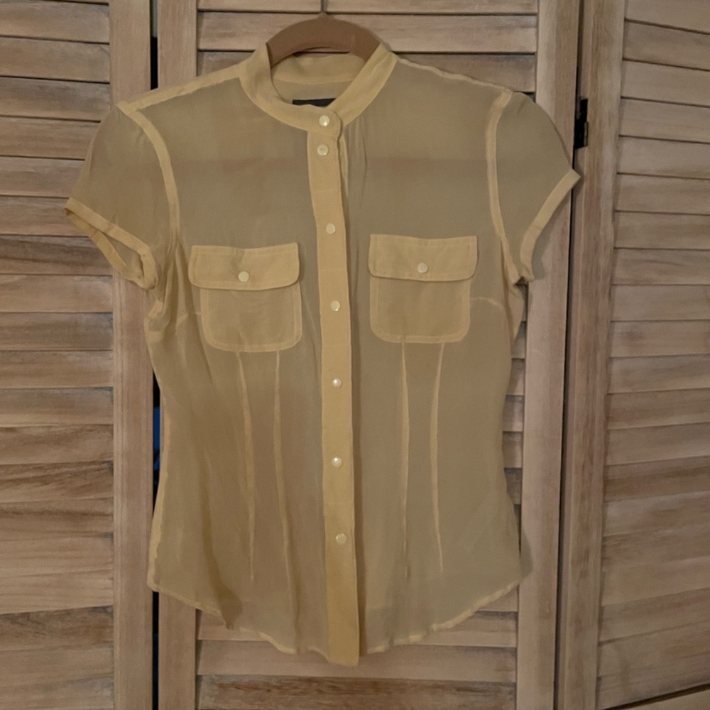 Mexx size small / 2 pale yellow blouse